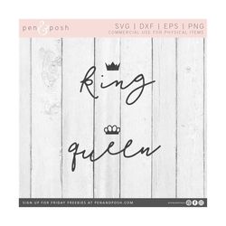 king queen svg _ king svg - queen svg - husband wife svg - wife svg - husband svg - valentines day svg - couples   svg -