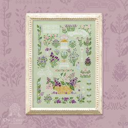 owlforest embroidery kit "lilac garden rendezvous"