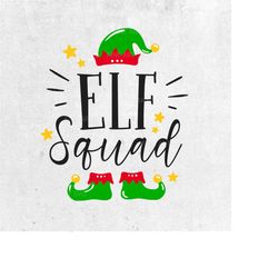 elf squad svg file, elf svg, christmas svg, christmas shirt design, cut files, holiday shirt svg, cricut svg, silhouette
