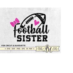 football sister svg, football svg, sister football shirt, cheerleader svg, baby girl football, cheer sister svg, svg cut