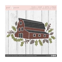 winter barn png - winter barn scene svg - winter barn svg - farm svg - barn life svg - farmhouse svg - barn svg files -