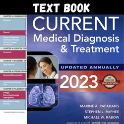 complete current medical diagnosis and treatment 2023 pdf 62nd edition