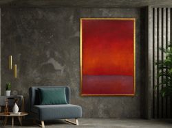 mark rothko red canvas,art reproduction,rothko reproduction,abstract canvas wall art,modern art expressionism painting,f