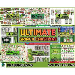 ultimate grinch bundle svg , mega ultimate grinch bundle svg eps png, for cricut