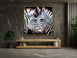 zebra canvas print, wildlife animal photo to canvas art print for office decor, wall art canvas design, framed canvas re