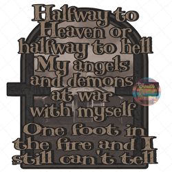 halfway to hell sublimation, jellyroll music sublimation png