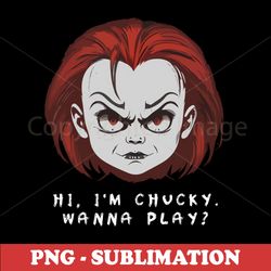 chucky sublimation png - evil doll - instantly creepy digital download