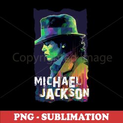michael jackson - iconic pop star - png digital download for sublimation