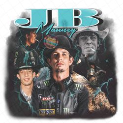 vintage 90s bootleg jb mauney bull rider digital png design