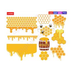 honeycomb svg,dripping honey svg,honey bee svg,dripping borders svg,honey svg bundle,honey cut file,honey clipart,honey