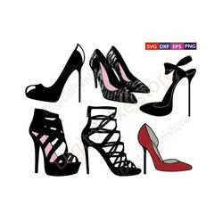 high heels bundle svg,high heels svg,stiletto heels,womens shoes svg,beauty glamour high heels silhouette,high heels cli