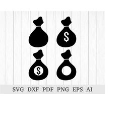 money bag svg, money svg, money bag vector, money bag clipart, currency svg, svg cutting file, cricut & silhouette, dxf,