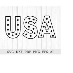 usa svg cut file, america svg, independence day svg, cut file for cricut silhouette, usa png