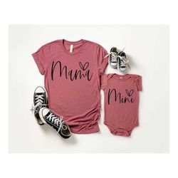 mama mini matching, mama mini shirt, mama shirt, mini baby suit, mini toddler,mini youth, new mom gift shirt,baby and ma