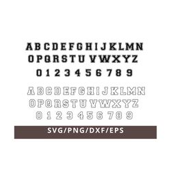 varsity font svg college font svg sport font svg baseball font svg varsity alphabet svg fonts cut files cricut silhouett