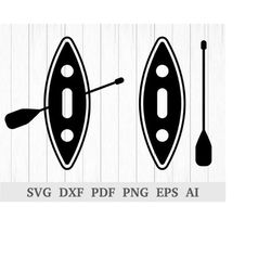 canoe svg, canoe paddle svg, kayak svg, boat svg, lake svg, svg cutting file, cricut & silhouette, vinyl, dxf, ai, pdf,