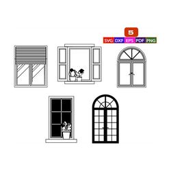 windows svg,gothic windows,arched frame die cut files,windows bundle,casement svg,window frame,door,house,doorknob,churc
