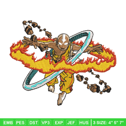 aang embroidery design, avatar embroidery, anime design, embroidery shirt, embroidery file, digital download