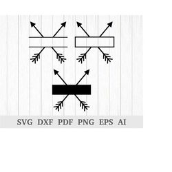 arrow monogram frame svg file, arrow svg, arrow vector, arrow clipart, svg cutting file, cricut & silhouette, screen, dx