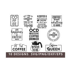 Coffee svg, coffee sayings svg bundle, iced coffee svg, caff - Inspire  Uplift