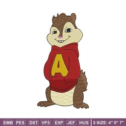 alvin embroidery design, chipmunks embroidery, embroidery file, embroidery shirt, emb design, digital download