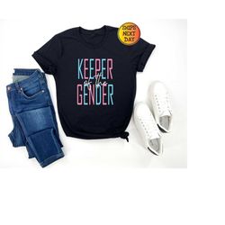 keeper of the gender shirt , gender reveal party shirts, team boy team girl baby announcement shirts gender reveal idea