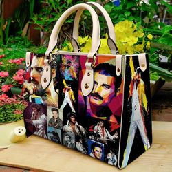 Vintage Freddie Mercury Leather Handbag, Freddie Mercury Bag, Singer Handbag