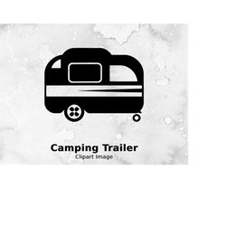 camping trailer clipart image digital, rv clipart