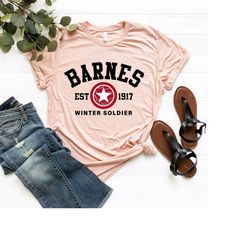 barnes est 1917 shirt, bucky barnes shirt,barnes t-shirt, winter soldier shirt, avengers shirt, super hero shirt, captai