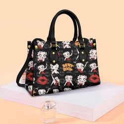 betty boop leather handbag, betty boop women bag, personalized leather bag
