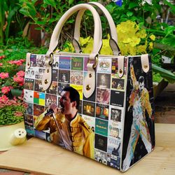 freddie mercury leather handbag, music singer women bag, personalized leather bag