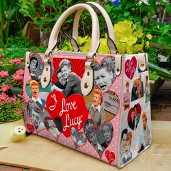 i love lucy leather handbag, i love lucy sitcom women bag, personalized leather bag