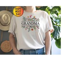 Wildflowers Grandma Shirt For Grandma Gift, Grandma Crewneck Sweatshirt, Mothers Day Gift, New Grandma Gift, Grandma Shi