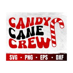 candy cane crew svg | candy cane cutie svg | candy cane squad png | retro christmas svg | merry christmas svg | sweet bu