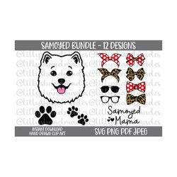 Samoyed Svg, Samoyed Png, Samoyed Clipart, Samoyed Vector, Samoyed Sticker, Samoyed Mom Svg, Samoyed Dad Svg, Samoyed Sh