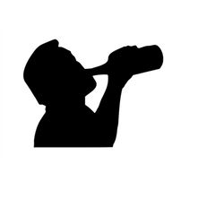 beer drinking man svg silhouette beer bottle svg cutting file clipart beer png, beer vector graphic clipart, svg dxf png