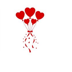 heart balloons dxf cut file, heart balloons webp image, heart balloons vector clipart, heart balloons png