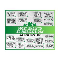 St Patricks Day Svg Bundle | Most Likely To St Patricks Svg | Family St Patricks | Funny Group St Patrick Shirts Svg | P