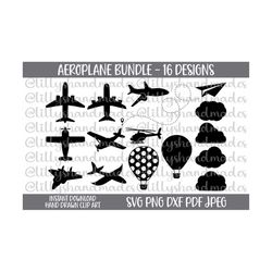 airplane bundle svg, airplane svg, cloud svg, airplane silhouette, airplane clipart, airplane vector, airplane stencil,
