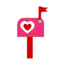 mailbox valentine svg cut file cutting image mail with the flag up valentines day clipart download commercial use image
