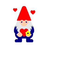 gnome valentine cutting clipart dxf cut file gnome valentines day webp image clipart  printable pdf download commercial