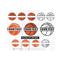 basketball split svg,basketball name frame dxf,png,bundle,sport,monogram,vinyl,cut,cricut,silhouette,commercial use,inst