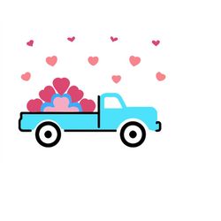 sweethearts truck valentine cut file svg clip art design pdf image file commercial use image