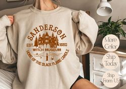 sanderson witch museum est 1693 sweatshirt, halloween sweatshirt, sanderson sisters, witch sweatshirt, black flame candl