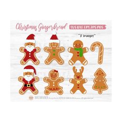 Christmas Gingerbread Man SVG,DXF,Kids,Cookies,Christmas,Layered,Santa,PNG,Cut file,Bundle,Clipart,Cricut,Silhouette,Ins