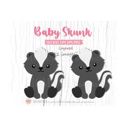 baby skunk svg,woodland animals,nursery,skunk svg file,cute,vinyl,png,shirt,clipart,layered,dxf,silhouette,instant downl