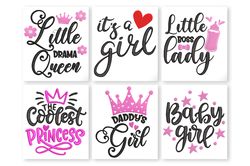 baby girl quote embroidery design. newborn embroidery design