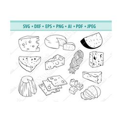 cheese svg bundle, cheese slice svg, cheese clipart, cheese board svg, cheese cut files, aperitif food svg, files for cr