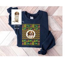 christmas custom photo dog cat sweatshirt, dog lover sweater christmas, upload photo, custom text christmas, pet owner,