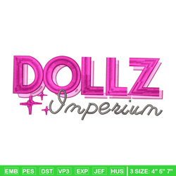 dollz logo embroidery design, logo embroidery, embroidery file, embroidery shirt, emb design, digital download